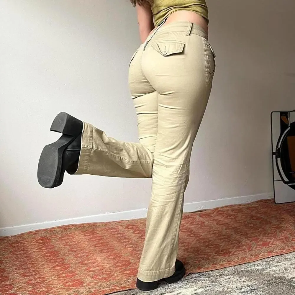Gorgeous 90s flare cargo style trousers - Picture 1 of 6